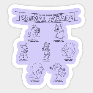 Animal Parade #3 Sticker